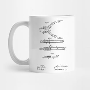 Pliers Vintage Patent Hand Drawing Mug